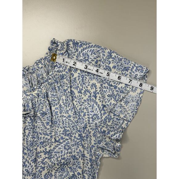 Patrons Of Peace Women Dress M Blue Paisley Tiered Midi Peasant Boho Cottagecore - Picture 12 of 16